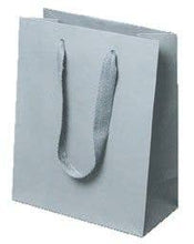 Load image into Gallery viewer, Box &amp; Wrap - Manhattan Twill Ribbon Handle Bags: Wall Street White - Twill Ribbon Handle Gift Bag / 10 x 5 x 13" / Case/100
