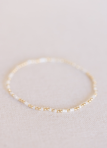 Coast and Cove - Goldie Sprinkle Beaded Bracelet- WHITE