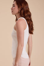 Load image into Gallery viewer, MIOU MUSE - CLASSIC RIBBED TANK TOP- White
