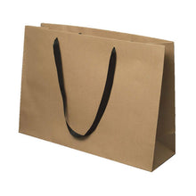 Load image into Gallery viewer, Box &amp; Wrap - Manhattan Twill Ribbon Handle Bags: Wall Street White - Twill Ribbon Handle Gift Bag / 10 x 5 x 13" / Case/100

