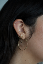 Load image into Gallery viewer, May Martin - 40MM Gold Filled Hoops
