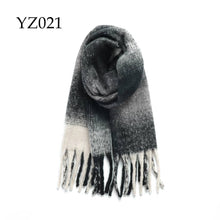 Load image into Gallery viewer, Adorro - Chunky Oblong Plaid Fleece Scarf- Pink and Grey
