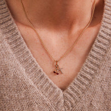 Load image into Gallery viewer, Made By Mary - Rolo Charm Necklace With Link Lock
