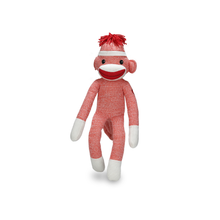 Load image into Gallery viewer, Plushland - 20&quot; Sock Monkey Stuffed Animal: Pink

