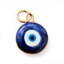 Load image into Gallery viewer, Shá Parlé - Evil Eye Charm: Blue / Gold Luster
