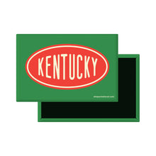 Load image into Gallery viewer, Acme Local - Vintage Oval Rectangle Magnet: Sky Blue with Cream Oval
