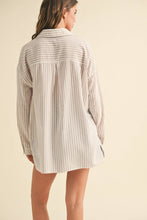 Load image into Gallery viewer, MIOU MUSE -STRIPED BUTTON DOWN SHIRT - Mustard
