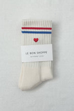 Load image into Gallery viewer, Le Bon Shoppe - Embroidered Heart Boyfriend Socks
