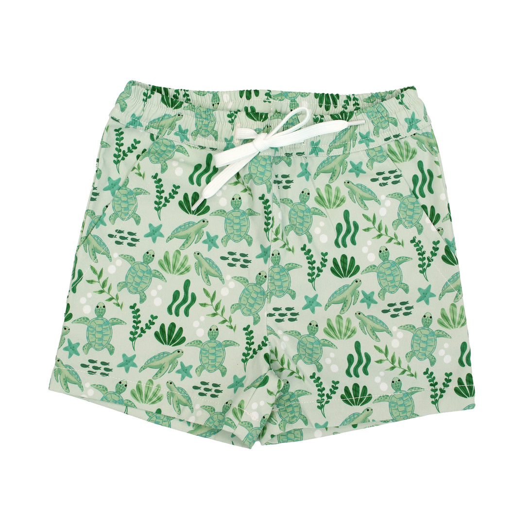 Emerson and Friends - Save the Sea Turtles Boys Swim Trunks
