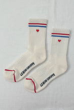 Load image into Gallery viewer, Le Bon Shoppe - Embroidered Heart Boyfriend Socks
