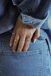 May Martin - Sterling Silver Mini Heart Ring