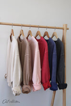 Load image into Gallery viewer, OAT COLLECTIVE - PREMIUM BASIC Cropped Thermal Vintage Pullover: WASHED CRANBERRY / S
