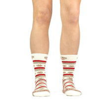 Load image into Gallery viewer, Fox River Socks - Monkey Stripe Lightweight Crew: Brown Heather / Medium
