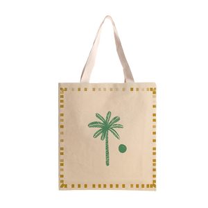 Coast and Valley - 100% cotton palm tree tote