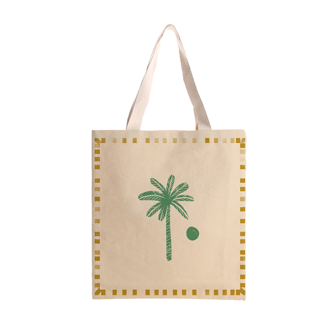 Coast and Valley - 100% cotton palm tree tote