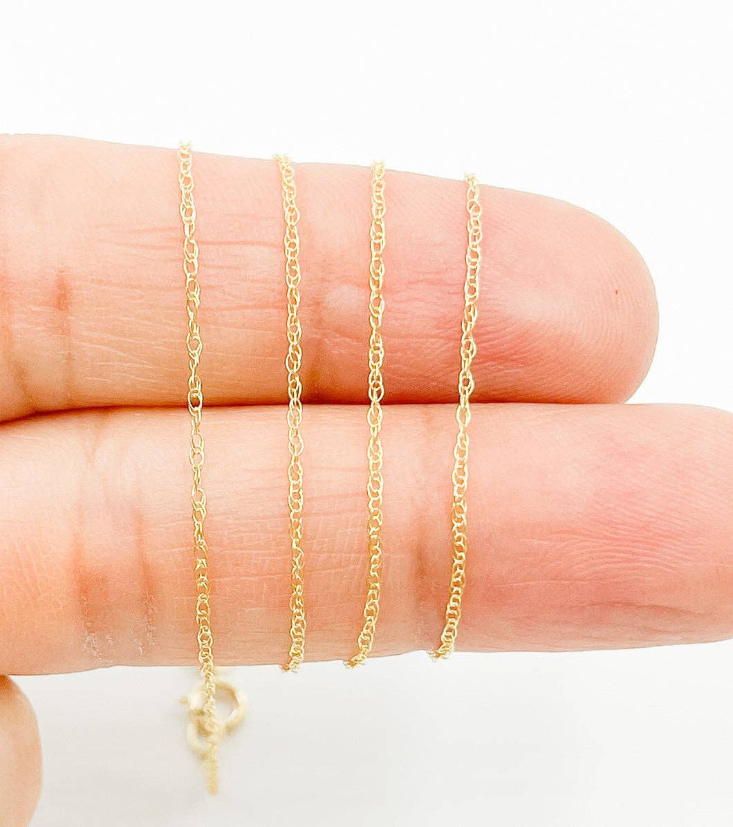 Tresor Jewelry Inc- 14K Solid Gold Rope Chain: 16 inch