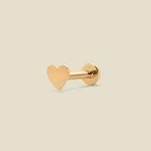 Load image into Gallery viewer, Made By Mary - Heart Stud Earring 14k Solid Gold
