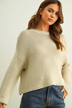 Load image into Gallery viewer, MIOU MUSE - YELLOW ROUND NECK KNITTED SWEATER

