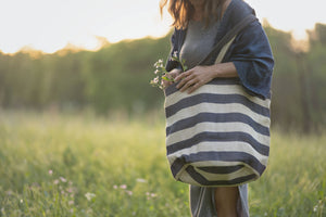 Will & Atlas - Shoulder Bag, jute / Provence stripe