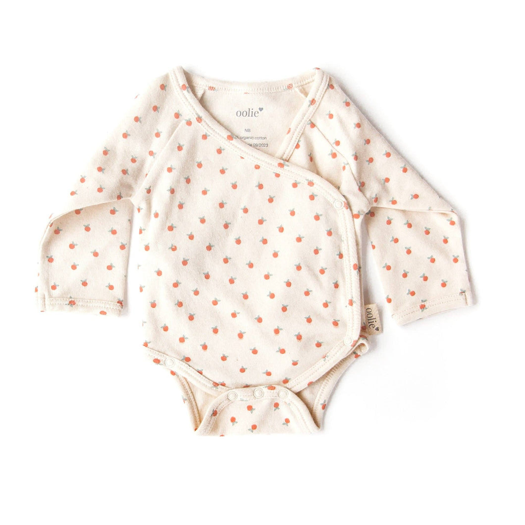Oolie - Organic Baby Bodysuit: Little Peach / Newborn