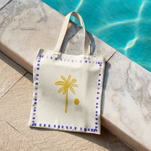 Load image into Gallery viewer, Coast and Valley - 100% cotton palm tree tote
