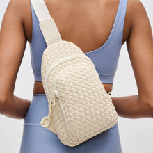 Load image into Gallery viewer, Sol and Selene - Beyond The Horizon - Woven Neoprene Sling Backpack: Cream
