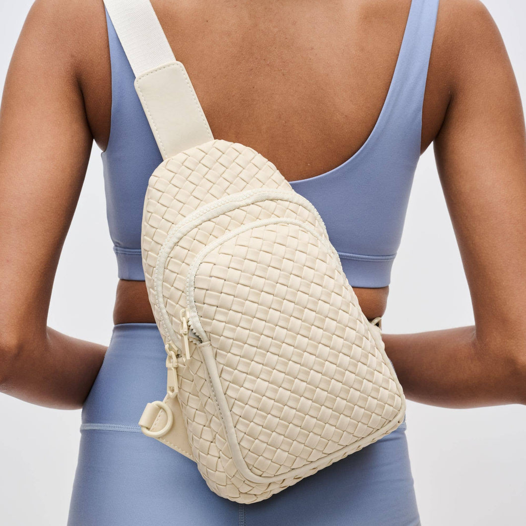 Sol and Selene - Beyond The Horizon - Woven Neoprene Sling Backpack: Cream