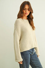 Load image into Gallery viewer, MIOU MUSE - YELLOW ROUND NECK KNITTED SWEATER
