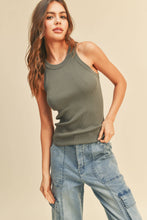 Load image into Gallery viewer, MIOU MUSE - CLASSIC RIBBED TANK TOP- White
