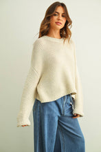 Load image into Gallery viewer, MIOU MUSE - YELLOW ROUND NECK KNITTED SWEATER
