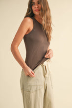 Load image into Gallery viewer, MIOU MUSE - CLASSIC RIBBED TANK TOP- White
