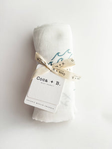 Coca + B. - Surfer Wave Organic Bamboo Swaddle