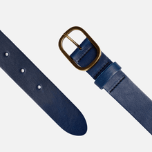 Load image into Gallery viewer, Amsterdam Heritage - Marin Gold Oval Buckle Belt Black- M/L
