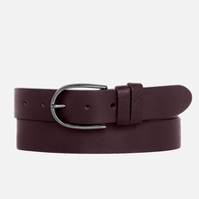 Load image into Gallery viewer, Amsterdam Heritage- Leather Belt Silver Buckle S

