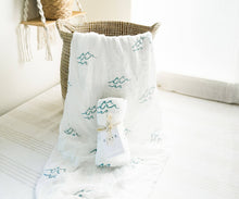 Load image into Gallery viewer, Coca + B. - Surfer Wave Organic Bamboo Swaddle
