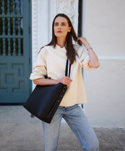 Load image into Gallery viewer, AALLYN - Jolina Bucket Tote - Leather: Wood Berry/Silver

