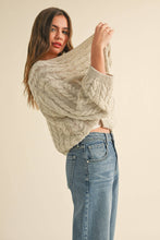 Load image into Gallery viewer, MIOU MUSE -  LIGHT WEIGHT CABLE KNITTED CARDIGAN
