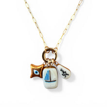 Load image into Gallery viewer, Shá Parlé - Gold Evil-Eye Star Charm

