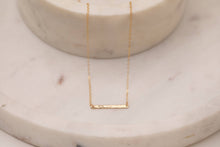 Load image into Gallery viewer, Thira Jewelry - Hammered Gold Bar Necklace
