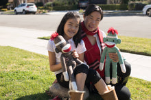 Load image into Gallery viewer, Plushland - 20&quot; Sock Monkey Stuffed Animal: Pink
