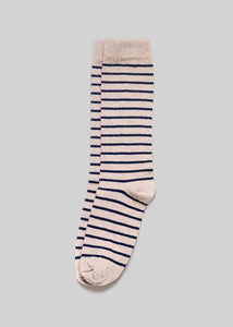 American Trench - Breton Stripe Socks: Linen