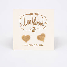 Load image into Gallery viewer, Tumbleweed - Sterling Heart Studs Earrings
