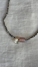 Load image into Gallery viewer, recycled lovers - 001 - Bead and Shell Pearl Pendant Necklace: Length 16"
