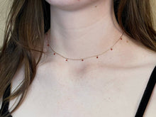 Load image into Gallery viewer, Elysium Jewelry - Stone Bead Choker: 14k Gold Fill / Lapis
