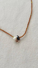 Load image into Gallery viewer, recycled lovers - 022 - Glass and Pearl Pendant Necklace: Length - 16"
