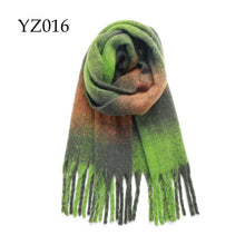 Load image into Gallery viewer, Adorro - Chunky Oblong Plaid Fleece Scarf- Pink and Grey
