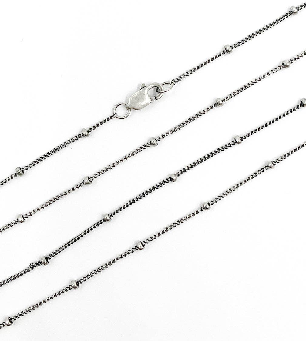 Tresor Jewelry - Oxidized Sterling Silver Satellite Necklace