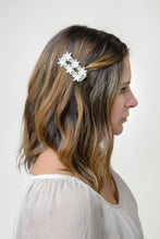 Load image into Gallery viewer, WINONA IRENE - Undine Lotus Flower Alligator Hair Clip in Seafoam and White
