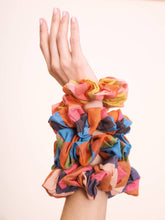 Load image into Gallery viewer, Bathen - Scrunchies: Daze (Pink, Coral, Blue, and Black)
