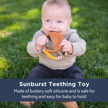 Load image into Gallery viewer, Babeehive Goods - Sunburst Teething Toy - Duck Egg Blue
